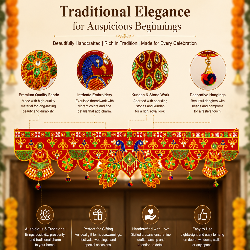KRISHNA HANDLOOM Attractive Decorative Entrance Hanging Art  W 11