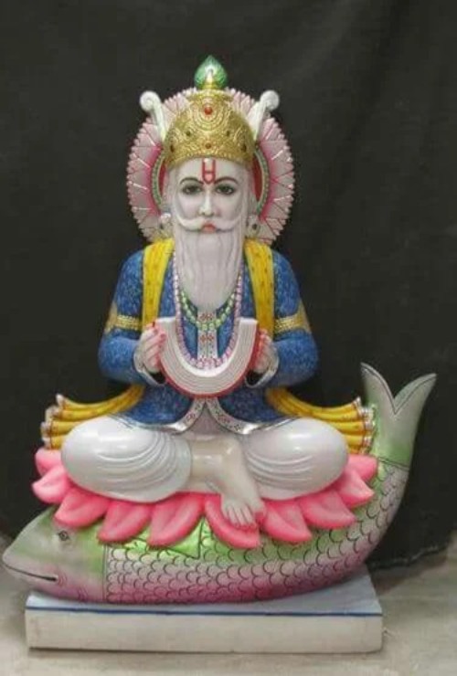 Marble Vishwakarma Statue