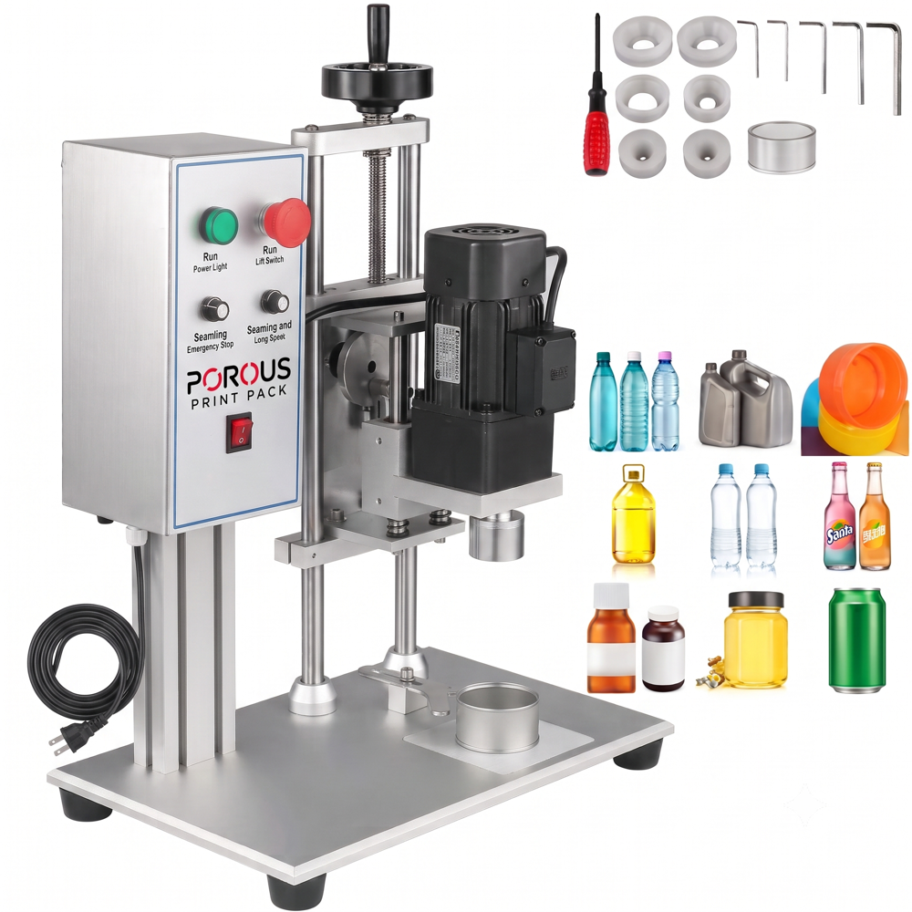 Semi Automatic Cap Sealing Machine - Color: Silver / Grey