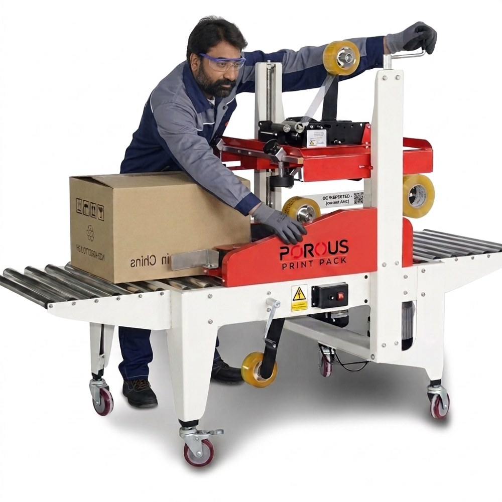 Semi Auto Flaps Folding Carton Sealer - Capacity: 10 - 15 Cpm