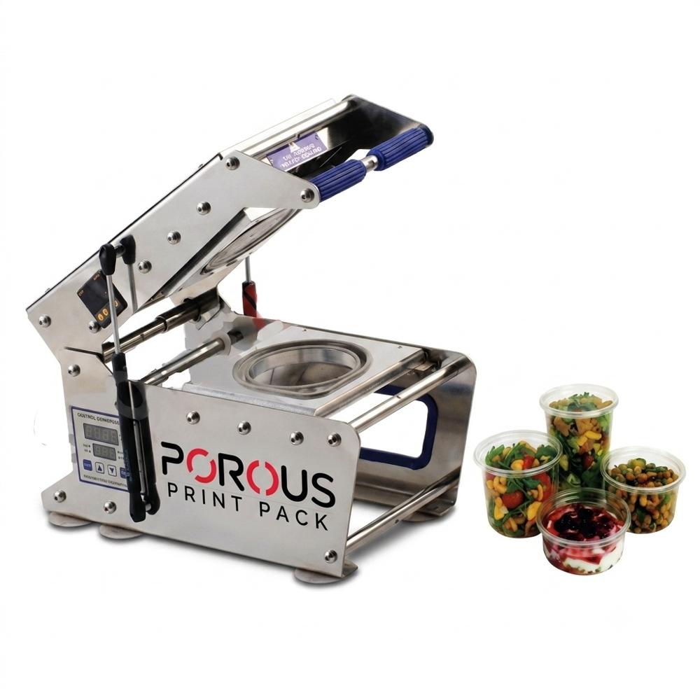 Manual Cup Sealer Machine - Color: Metallic Silver