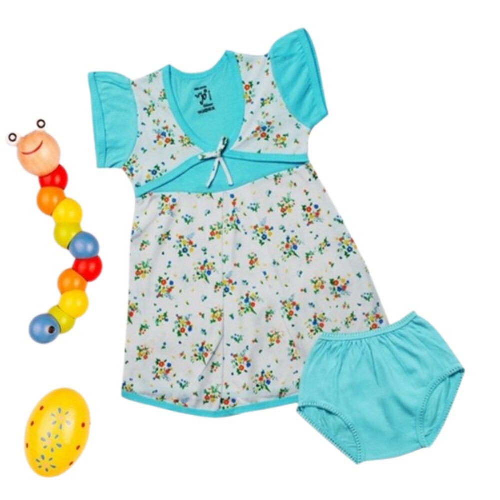 Kids Wear Baby Girl Cotton Dress Set
