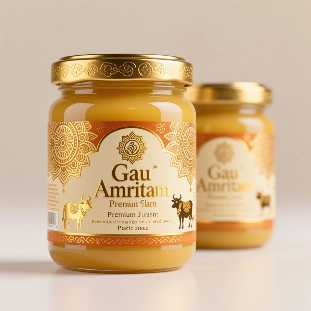 Ghee Jar Labels - Color: Multicolor