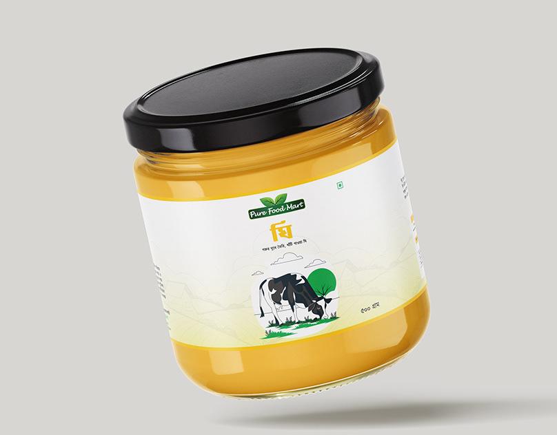 Ghee Jar Labels - Color: Multicolor