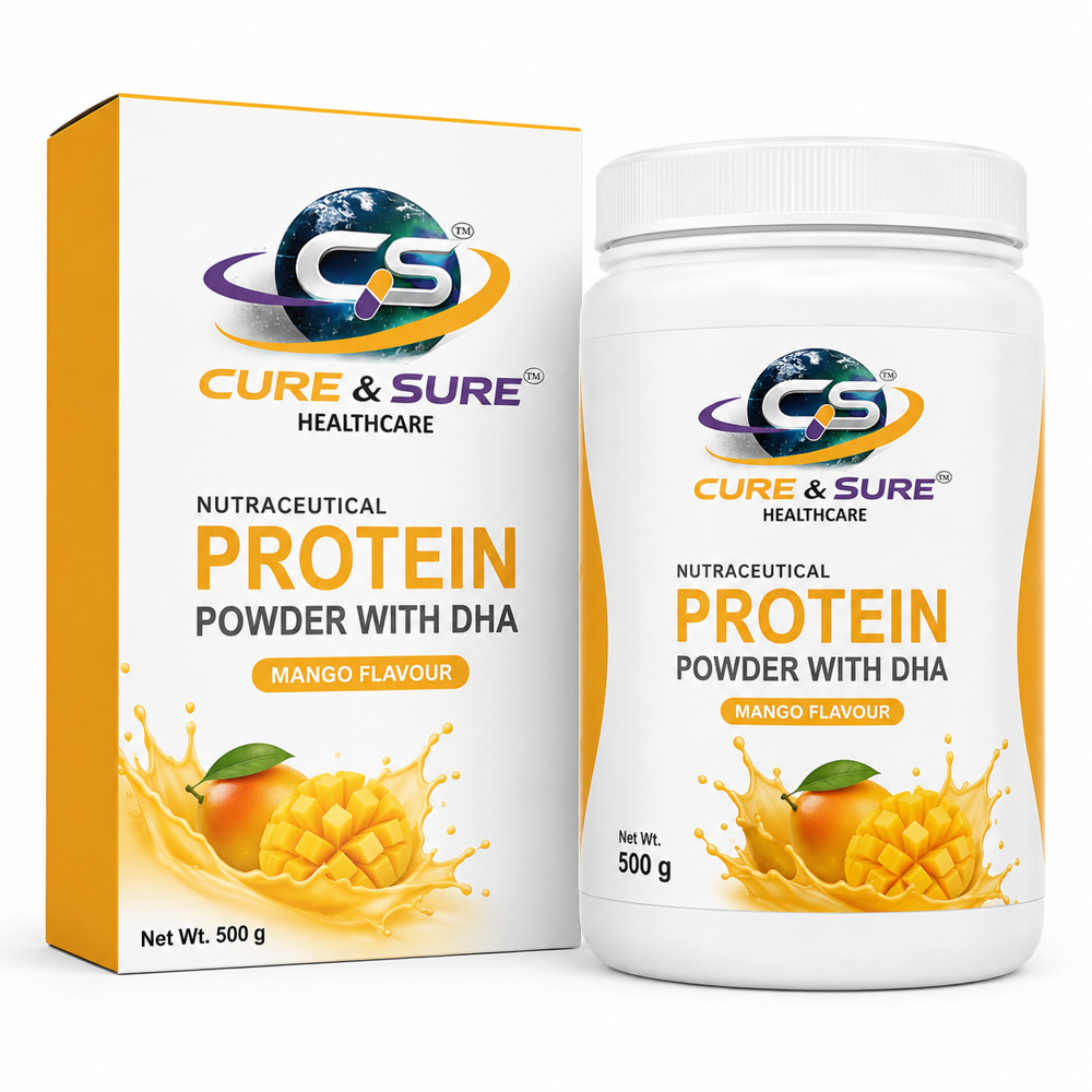 Nutraceutical Protein Powder With Dha With Mango Flavour Third Party Manufacturing - Best Before: 24 Months