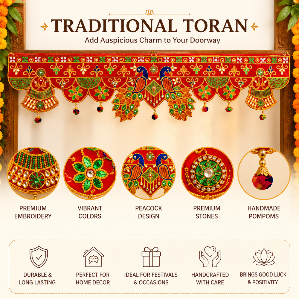 KRISHNA HANDLOOM Stylish Decorative Festival Temple Hanging  W 19