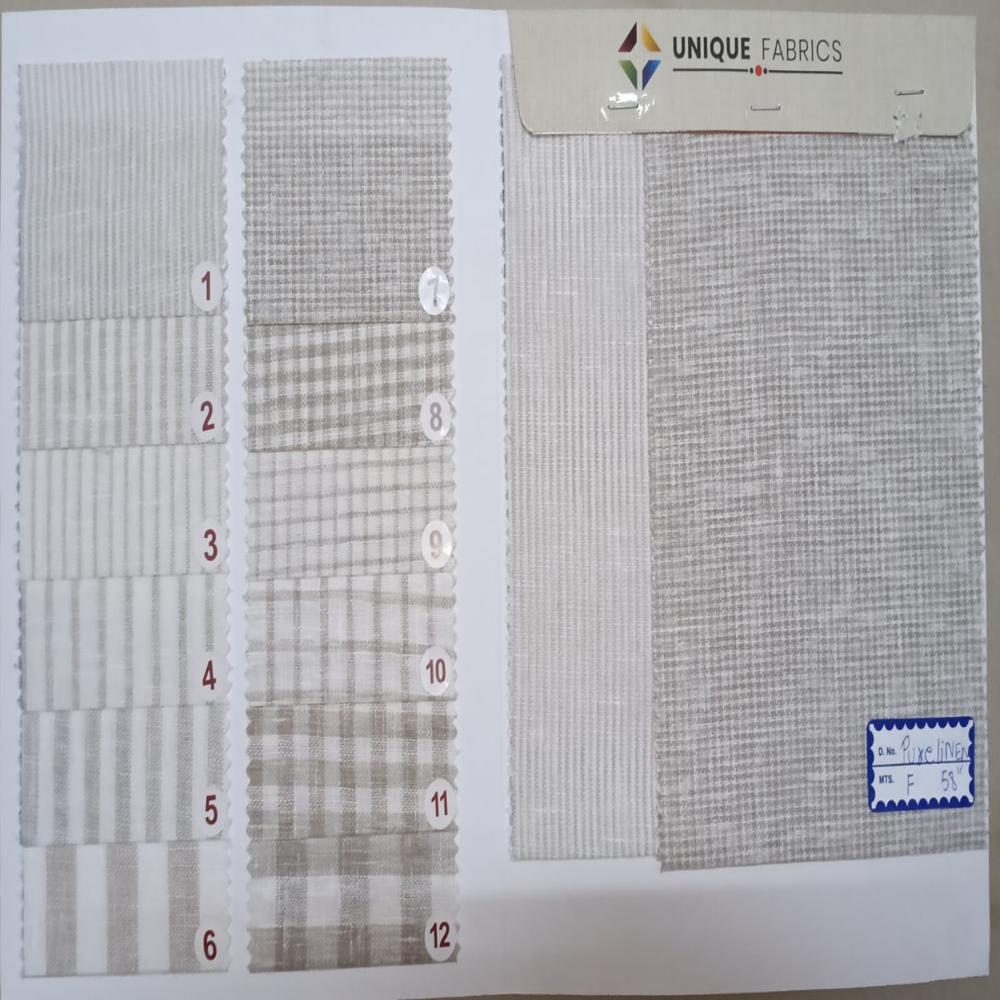 COTTON LINEN CHECKS & STRIPES SHIRTING FABRICS