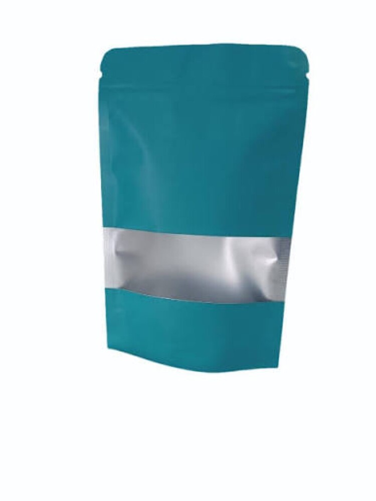 Aqua Blue Matt Stand-Up Pouch