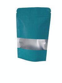 Aqua Blue Matt Stand-Up Pouch