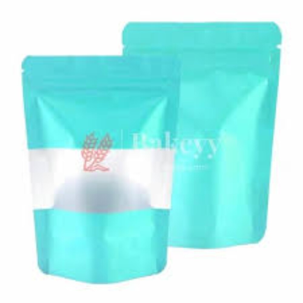 Aqua Blue Matt Stand-Up Pouch