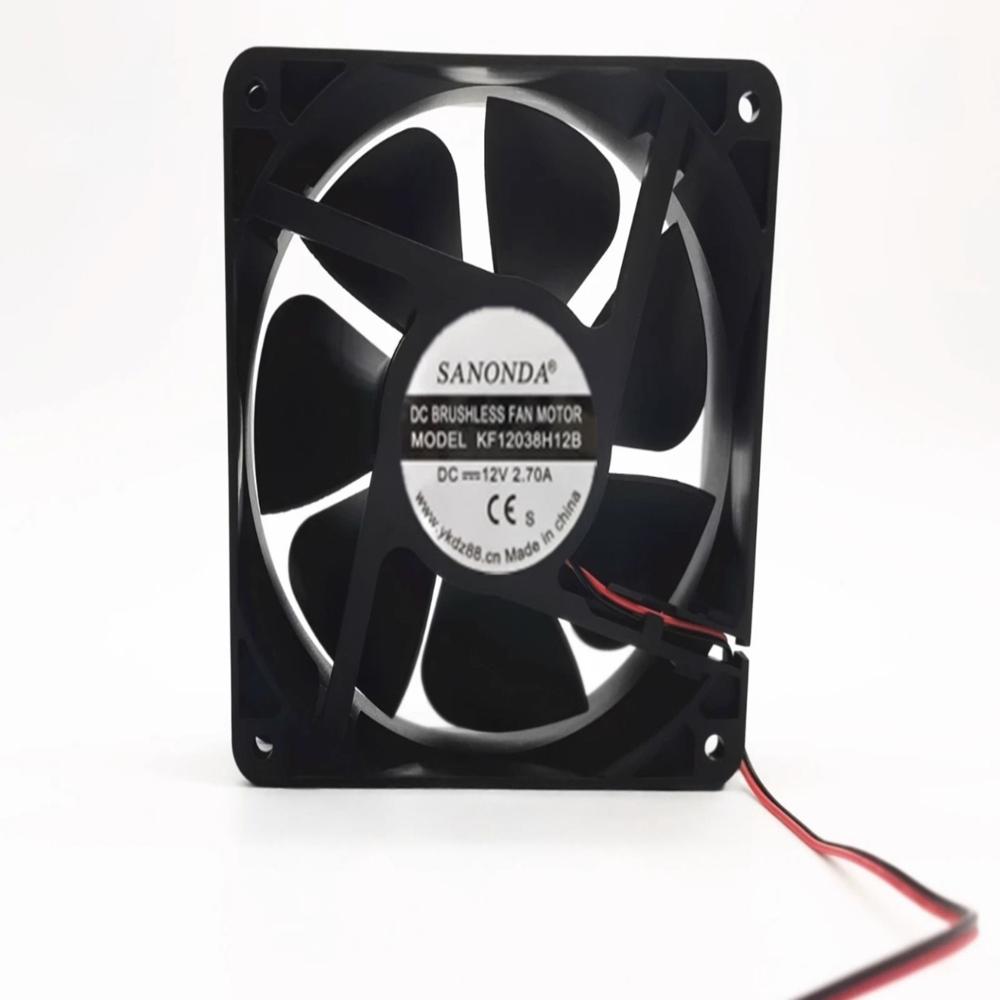 SANONDA KF12038H12B 12V DC 5.2A 12038mm Ball Bearing Industrial Axial Cooling Fan