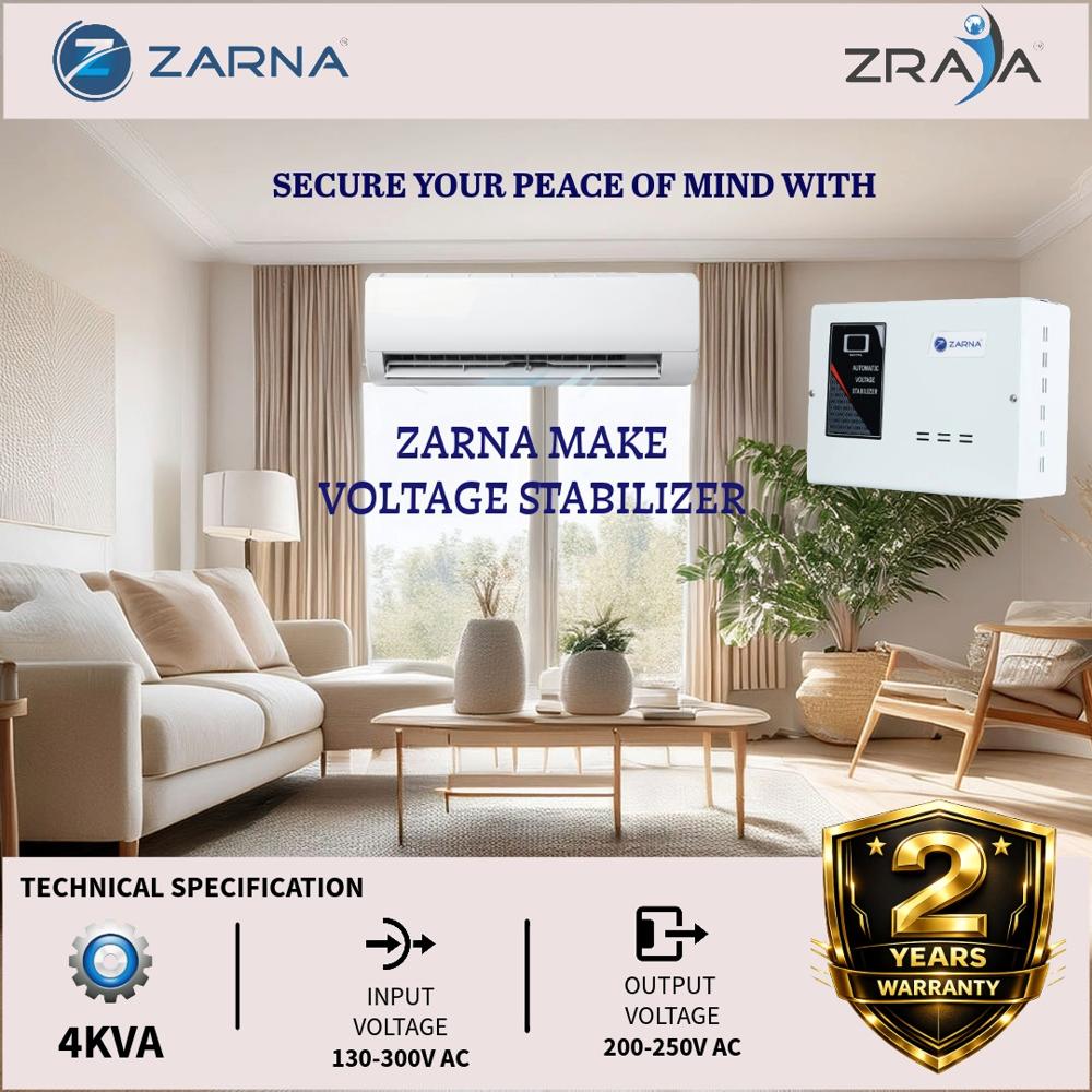 ZARNA 4 KVA AC STABILIZER UP-TO 1.5 TON - 130-300V