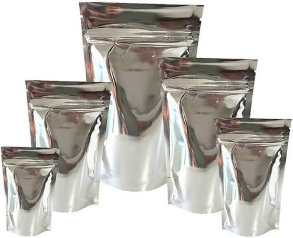 Silver Standy Zipper Pouch