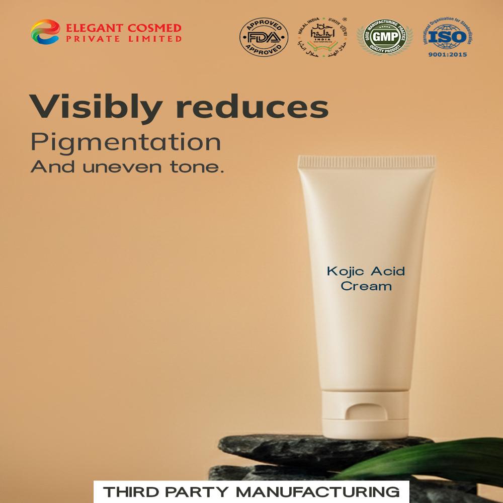 Skin Brightening Kojic Acid Cream Third Party Manufacturing