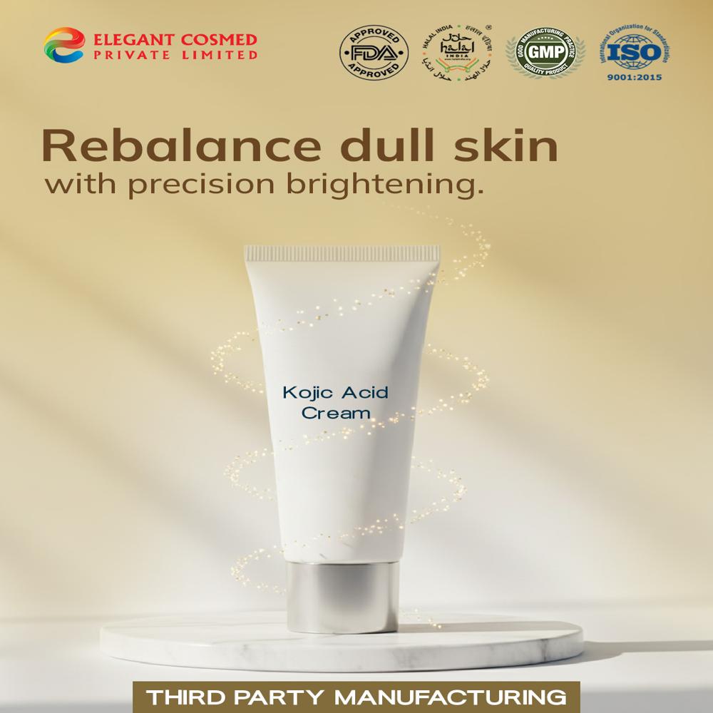 Skin Brightening Kojic Acid Cream Third Party Manufacturing