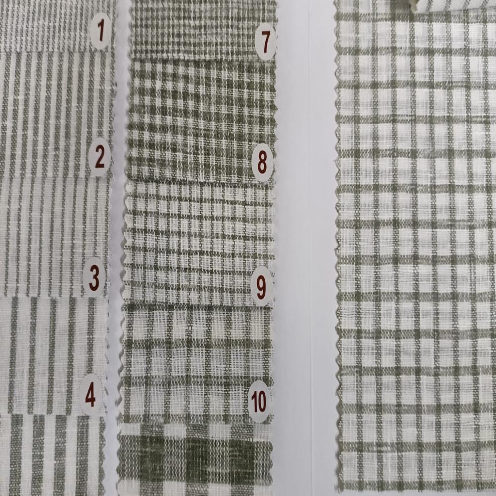 COTTON LINEN CHECKS & STRIPES SHIRTING FABRICS