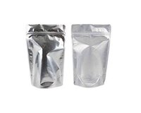 Flat Clear Silver Pouch