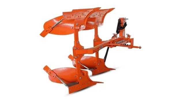 Tractor Plough - Heavy-duty Welded Steel, 1760x900x1200 Mm, Orange/red | 3-furrow, Adjustable Depth 200-300 Mm, Powder-coated, Replaceable Wear Parts