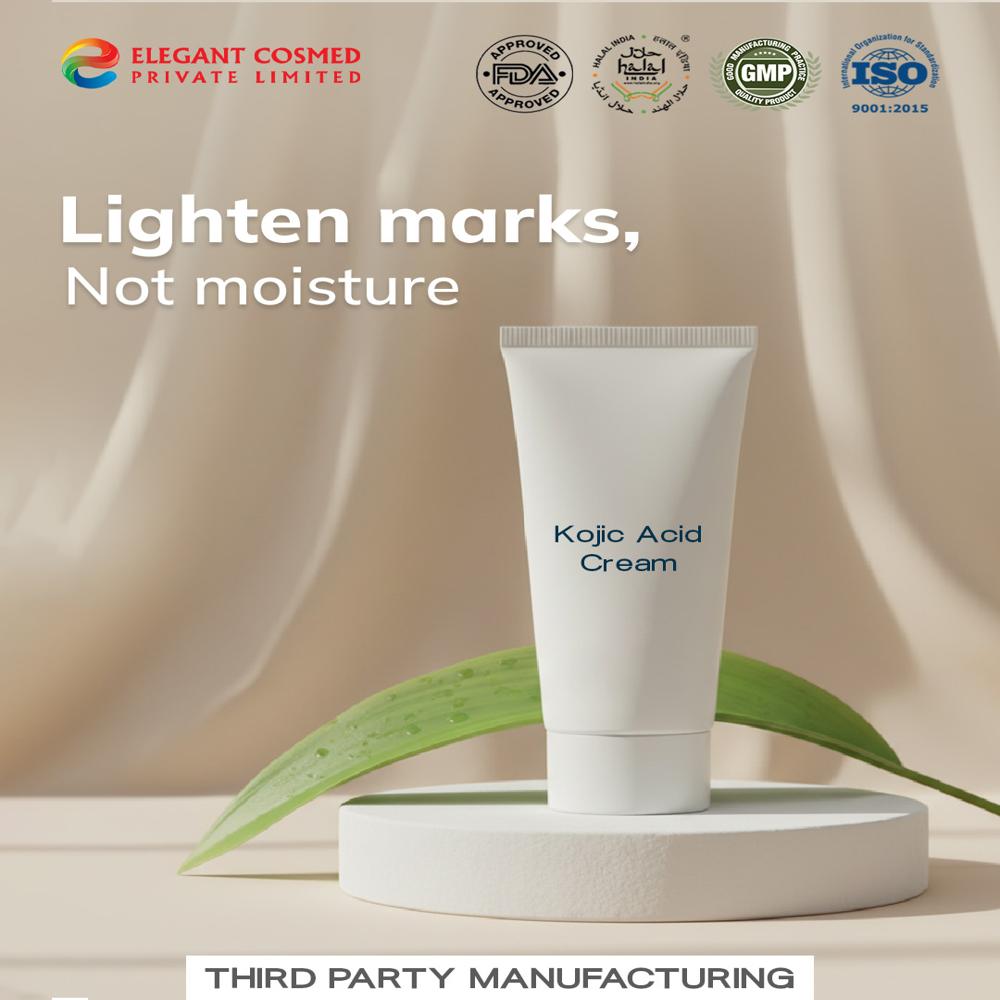Skin Brightening Kojic Acid Cream Third Party Manufacturing