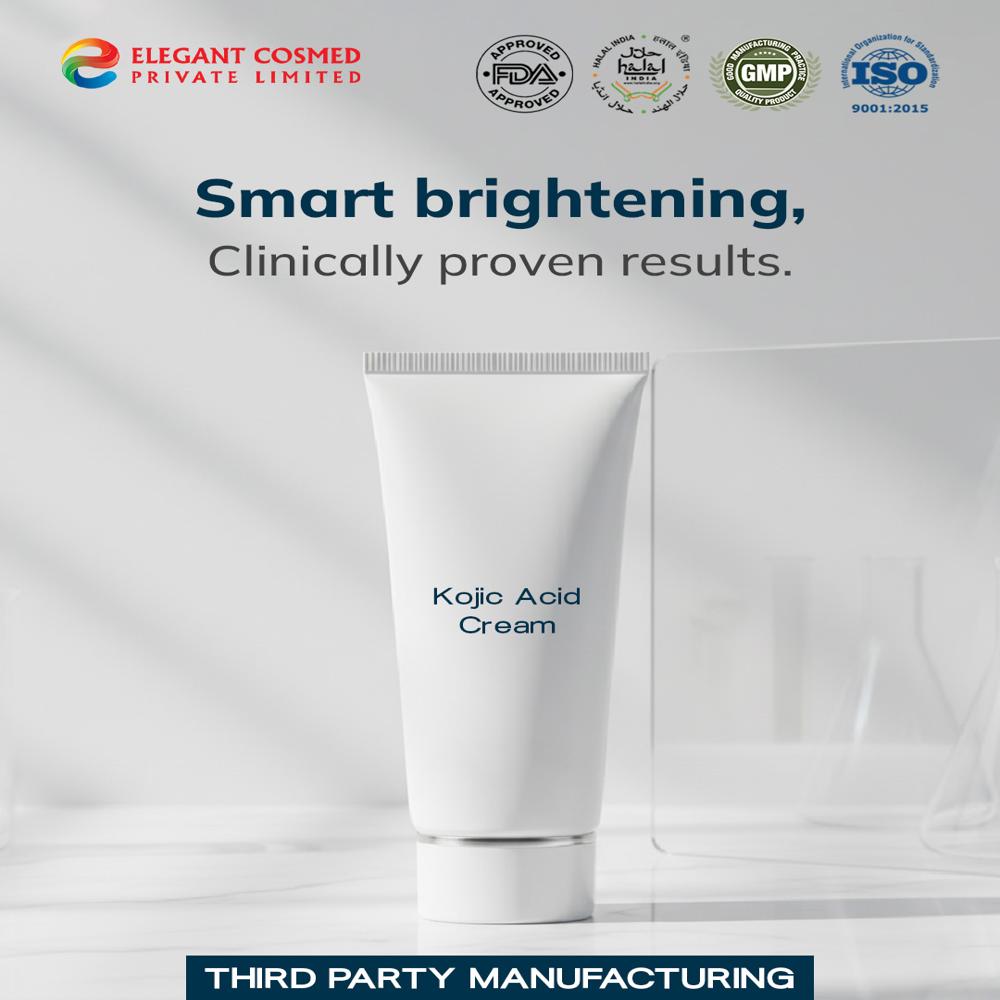 Skin Brightening Kojic Acid Cream Third Party Manufacturing