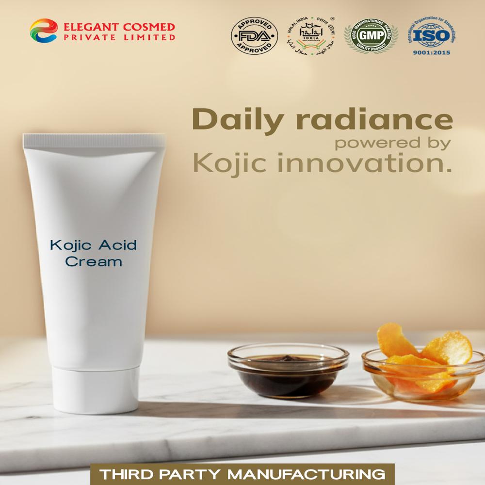 Skin Brightening Kojic Acid Cream Third Party Manufacturing