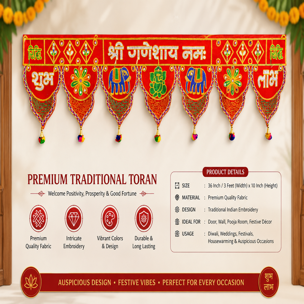 KRISHNA HANDLOOM Decorative Main Door Temple Festival Decor  X 10