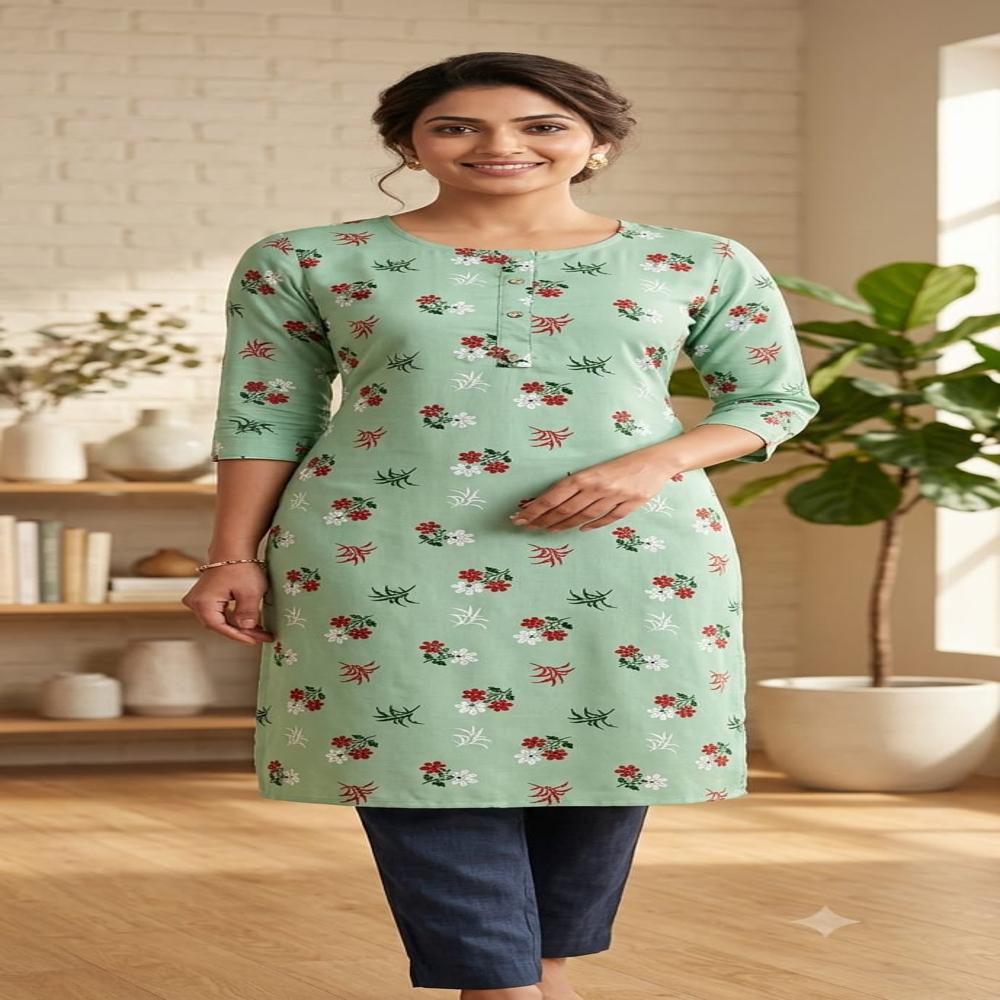 Rayon Single Kurta with Pocket Multiple Prints Available