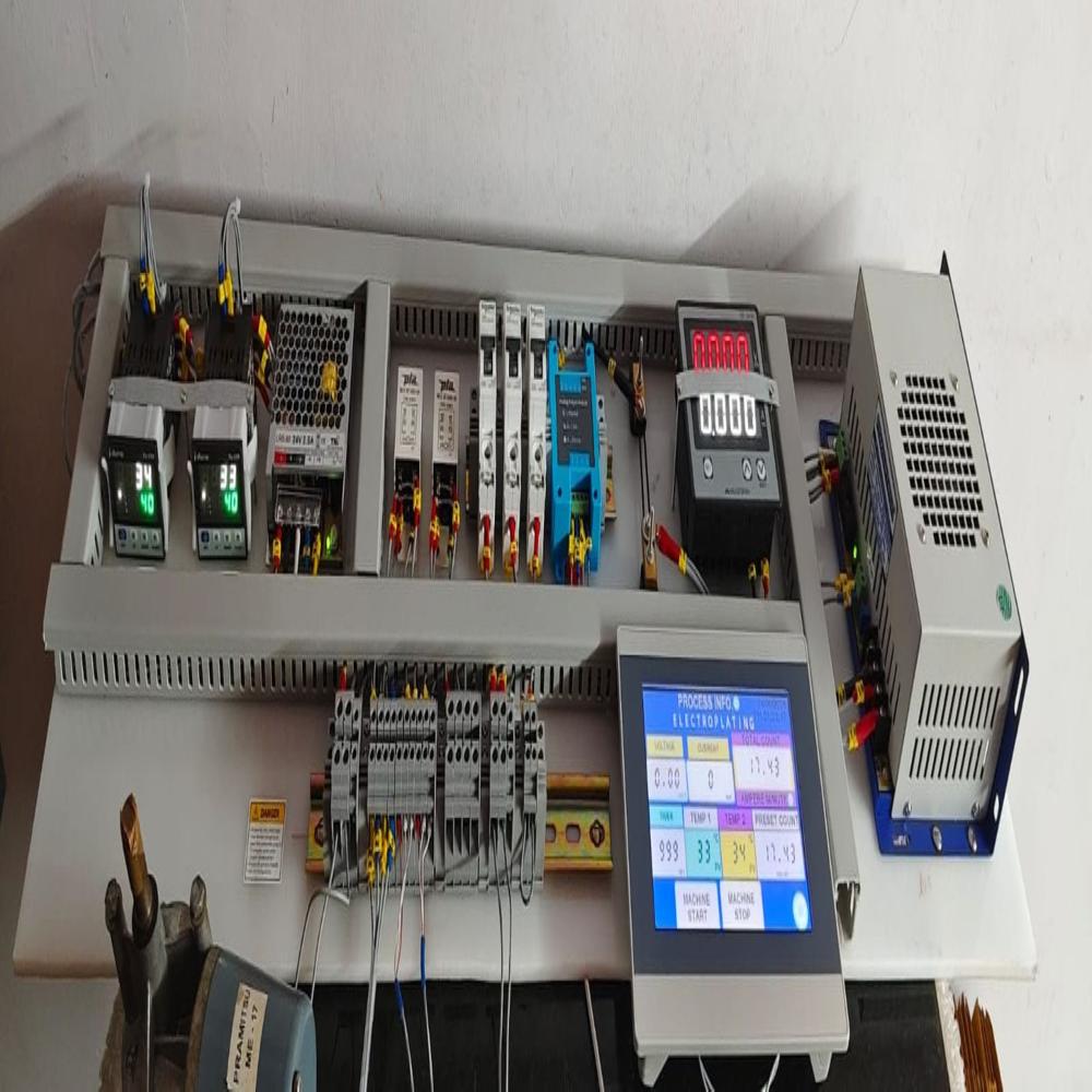 HMI Based Electroplaing Panel with 2 temperature controller