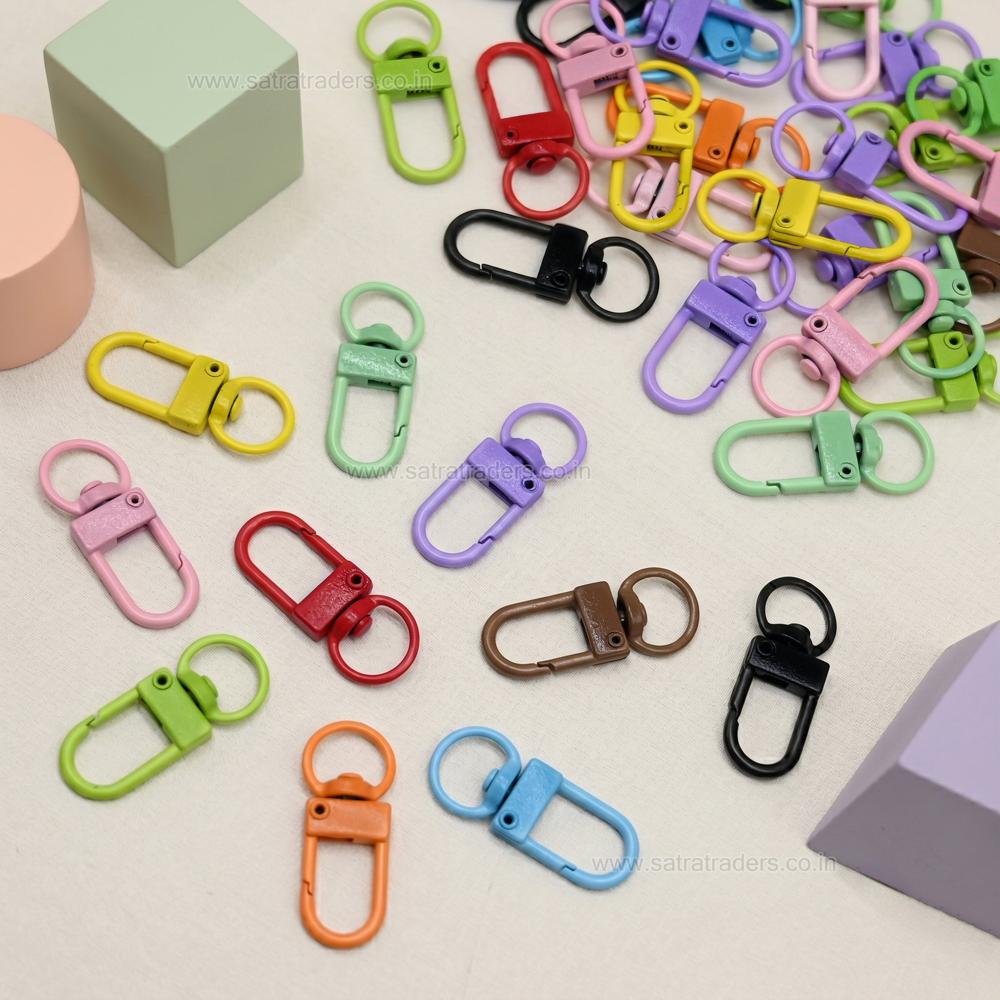 Assorted Matte Metal Lobster Claw Clasps | Size : 32mm | Qty : 20pcs | BF47a