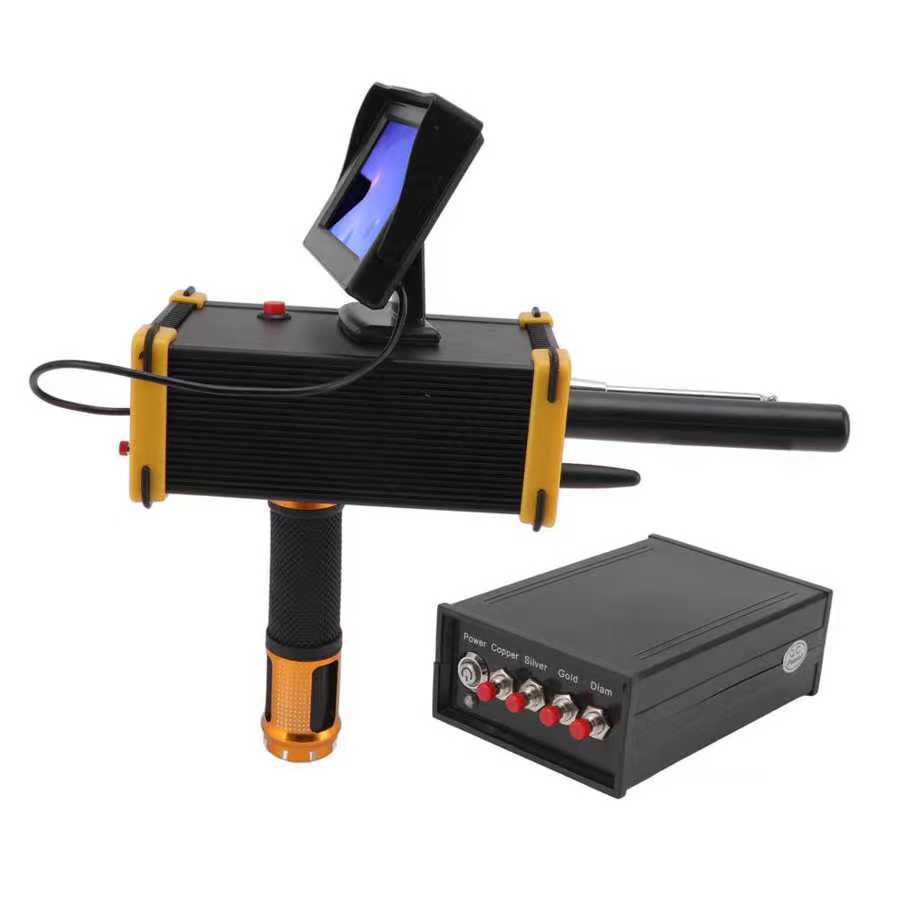 Gr Lcr Long Range Gold Metal Detectors - Sturdy Build, Black, 9V, Multi-Knob Interface, Foldable Screen