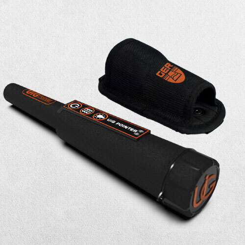 Uig Pointer Detector - Handheld, Black with Orange Accents, Rechargeable Lithium Battery, 1-30m Range, LED Indication, Lightweight and Portable