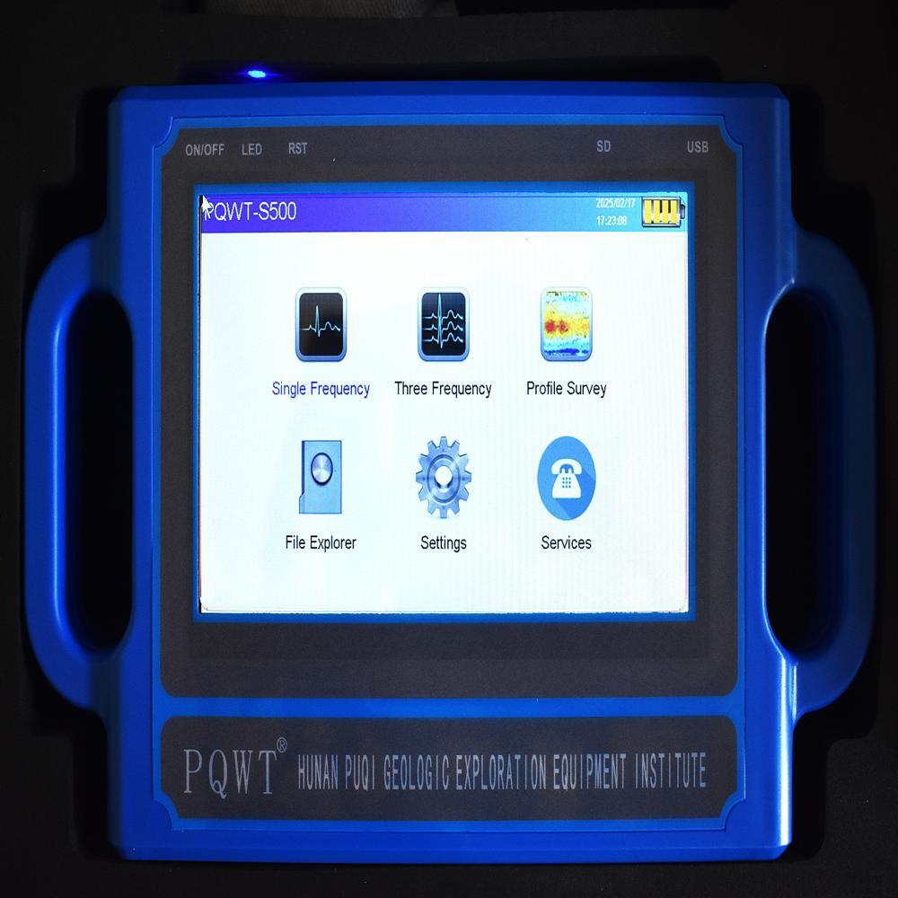 PQWT - 300S Water Detector - Plastic, 56mm, Blue, 6kg, Rechargeable Battery, Touchscreen GUI