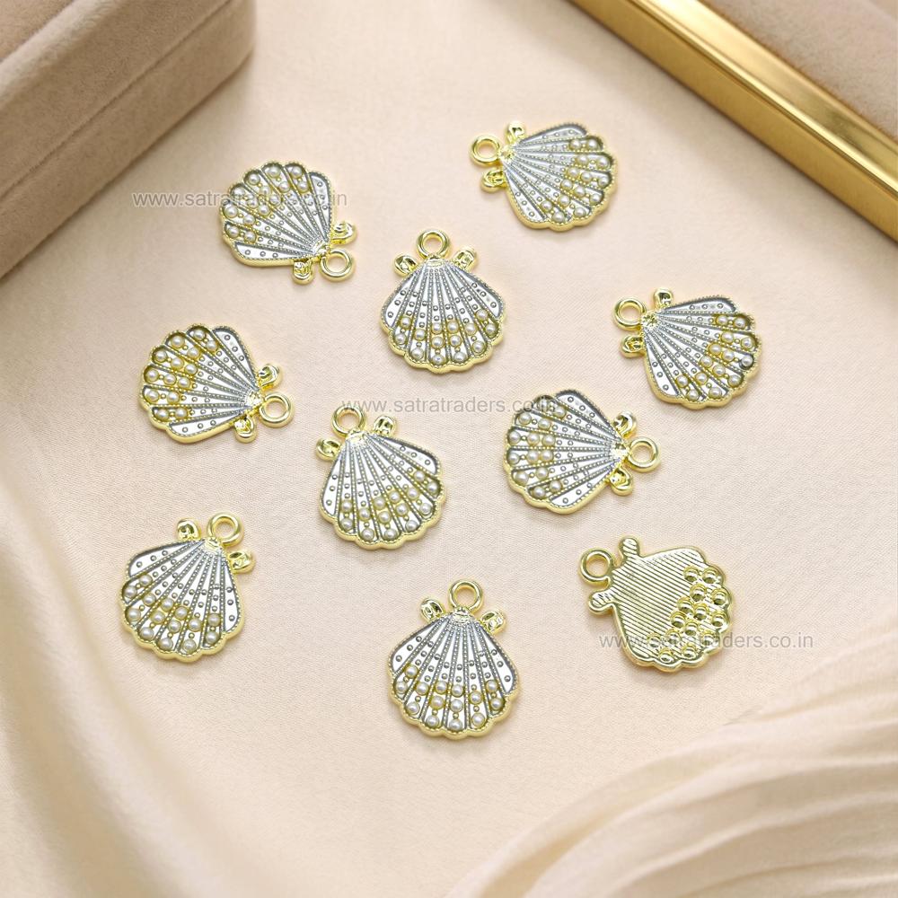 Seashell Enamel Charms | Size : 20mm | Qty : 10pcs | CHE169