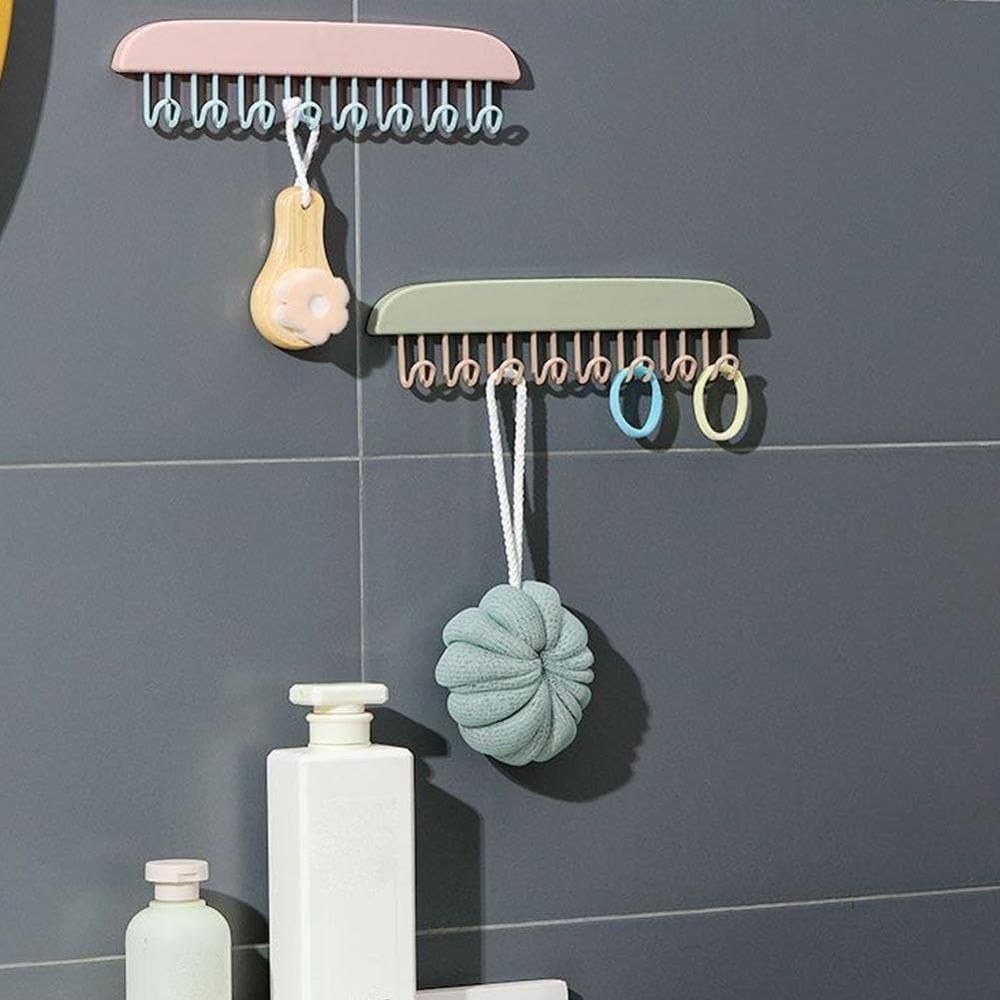 Multi-Hook Closet Hanger with 8 Adjustable Hooks for Clothes Storage