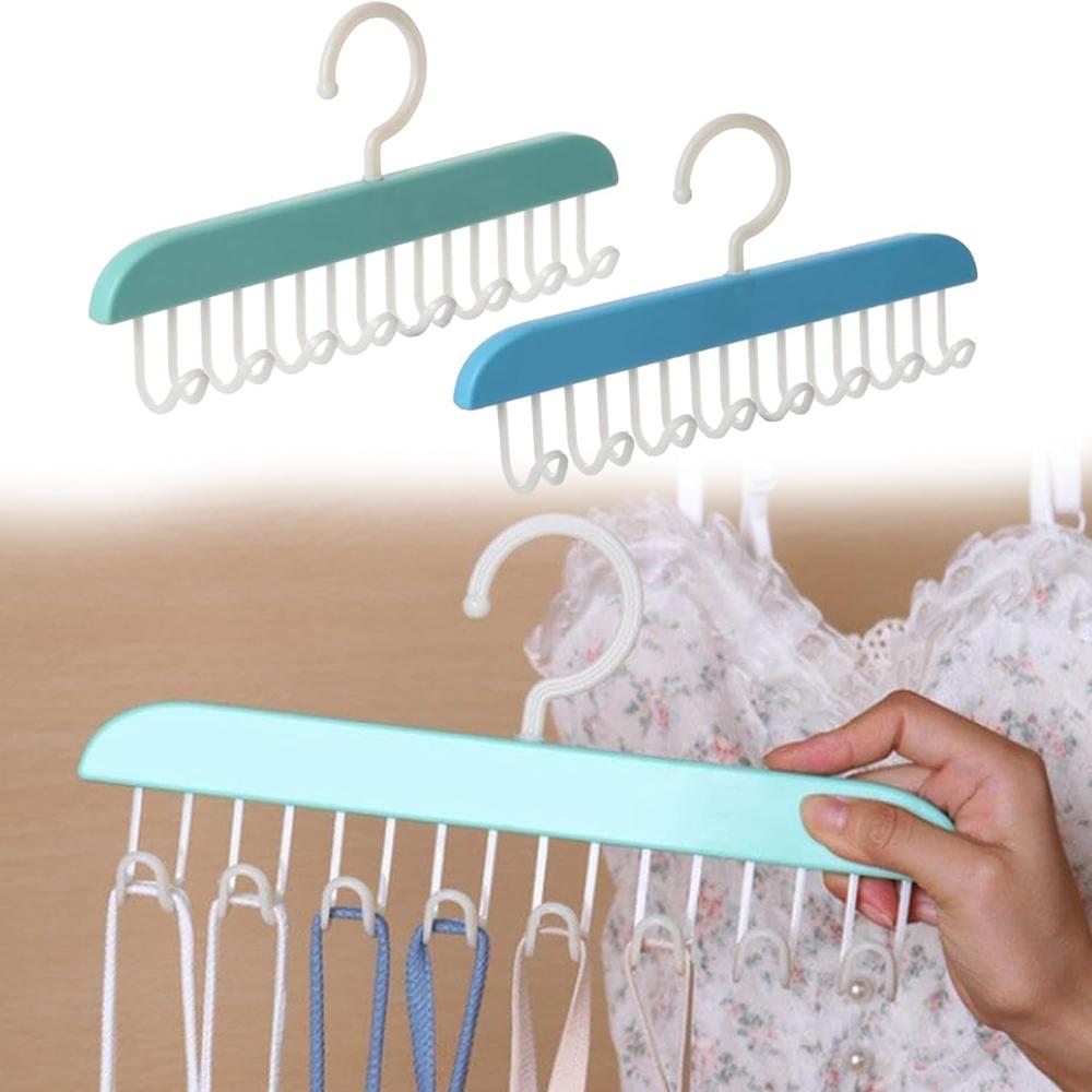 Multi-Hook Closet Hanger with 8 Adjustable Hooks for Clothes Storage