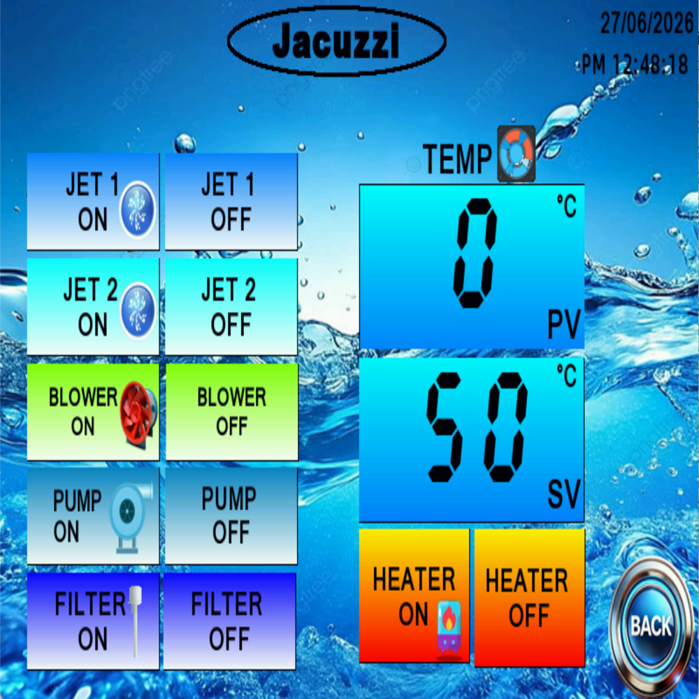 HMI Based Jacuzzi Control Panel