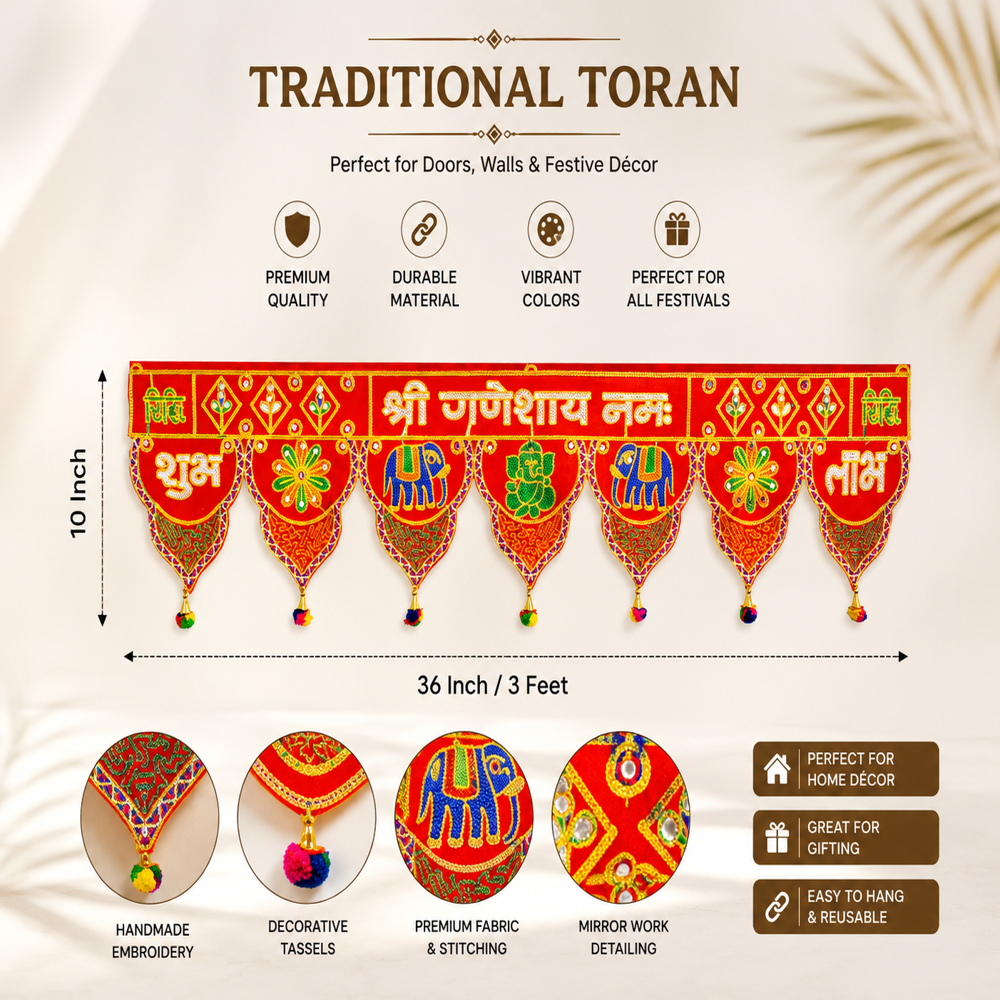 KRISHNA HANDLOOM Elegant Decorative Traditional Festival Hanging  X 14