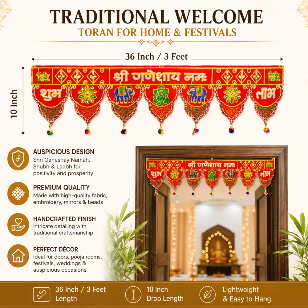 KRISHNA HANDLOOM Traditional Decorative Festival Home Entrance  X 16
