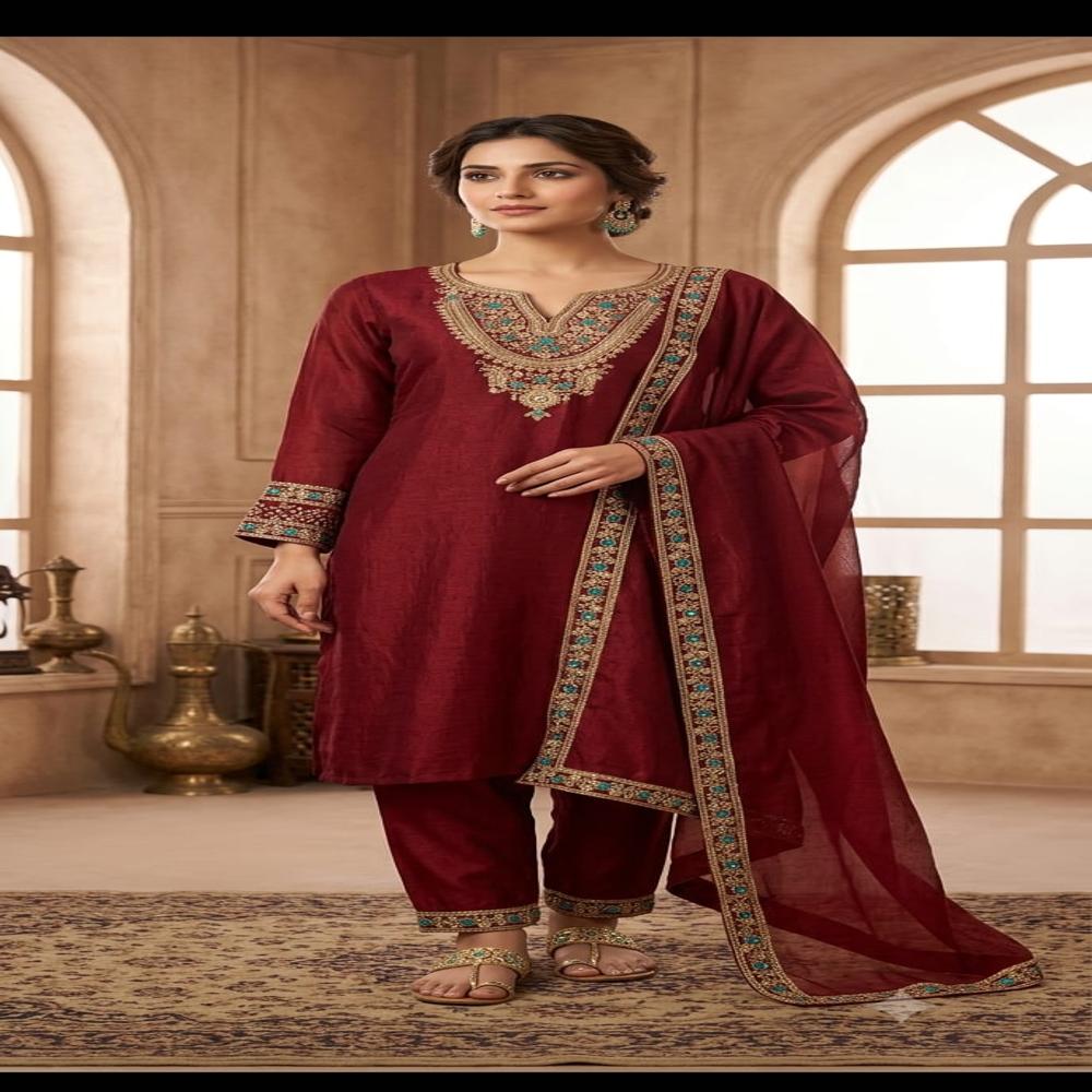 Ladies Designer Silk Kurti