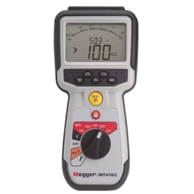 Insulation Testers 400/2 Series - High Impact Plastic, 203x93x50 Mm, Grey & Black | 2% Accuracy, Cat Iv 600v, Auto-discharge, Ip54 Protection