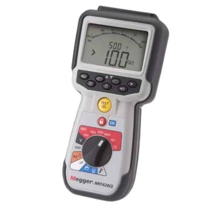 Insulation Testers 400/2 Series - High Impact Plastic, 203x93x50 Mm, Grey & Black | 2% Accuracy, Cat Iv 600v, Auto-discharge, Ip54 Protection