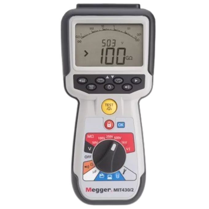 Insulation Testers 400/2 Series - High Impact Plastic, 203x93x50 Mm, Grey & Black | 2% Accuracy, Cat Iv 600v, Auto-discharge, Ip54 Protection