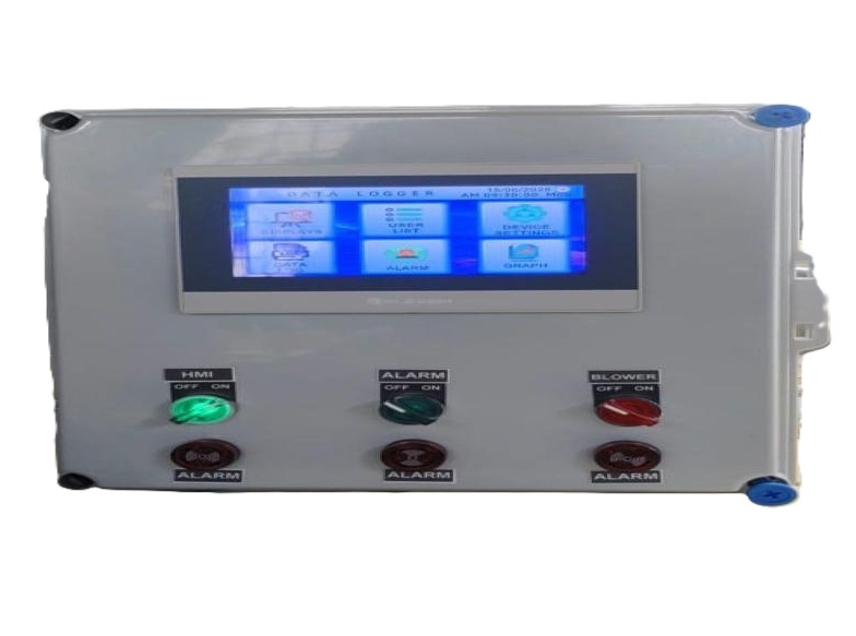 HMI Based Data Logger Panel with Alarms and Blower Control