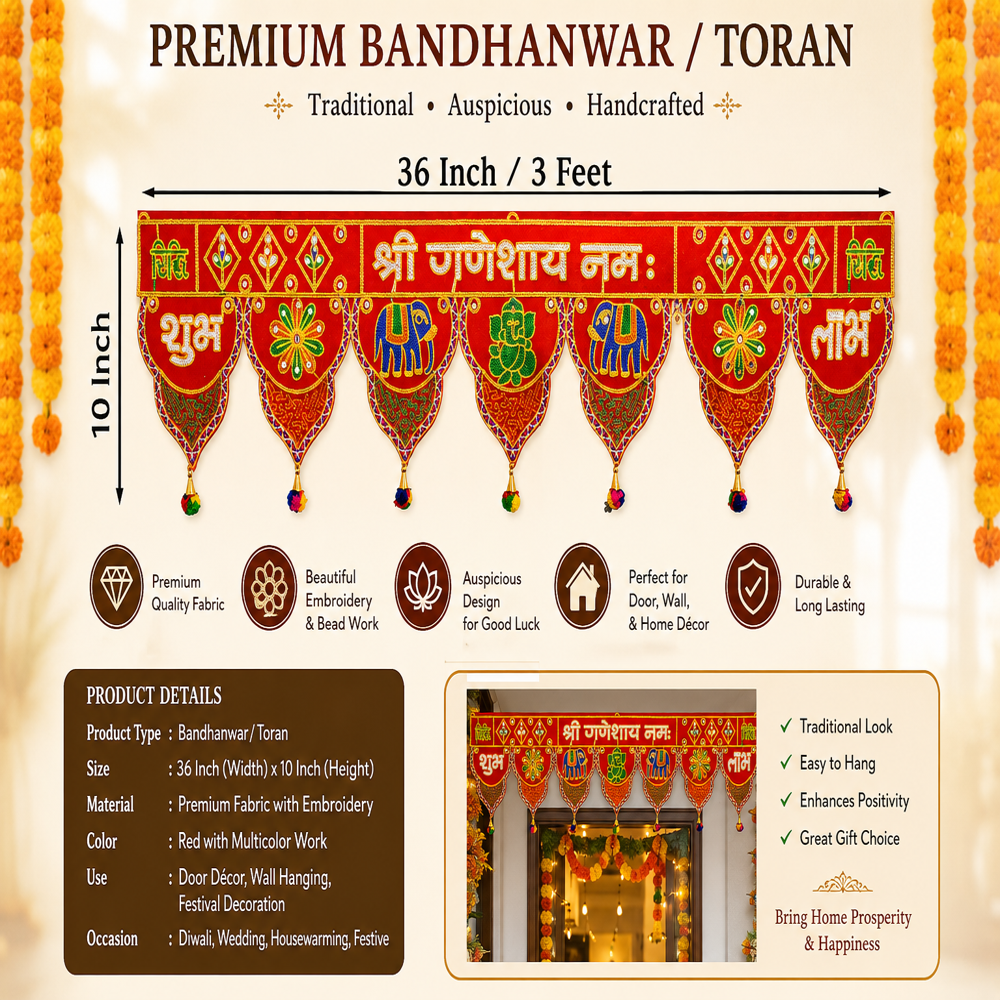 KRISHNA HANDLOOM Decorative Indian Temple Hanging Art X 17