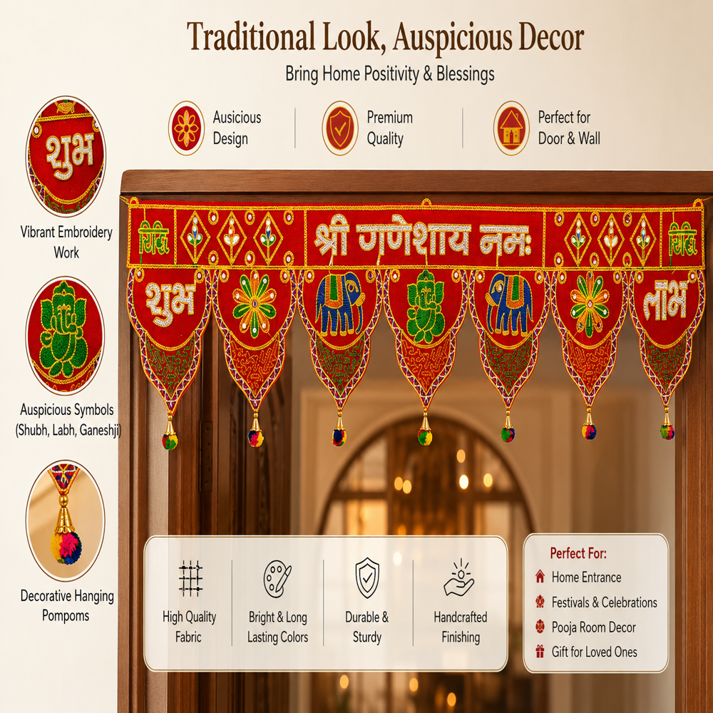 KRISHNA HANDLOOM Stylish Decorative Temple Festival Wall Art  X 20