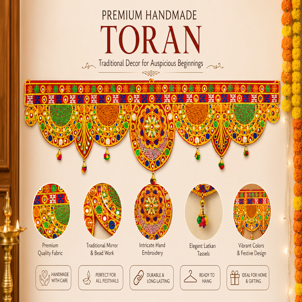 KRISHNA HANDLOOM Traditional Decorative Festival Door Art  Y 2
