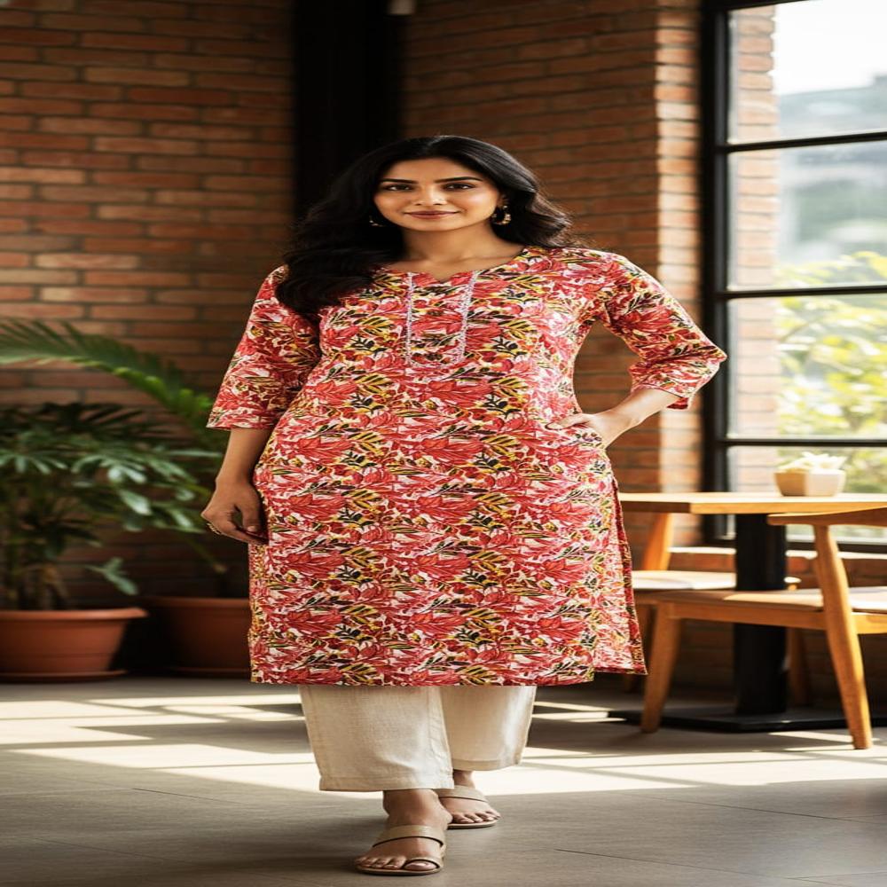 Cotton Single Kurta - Color: Multi Colour
