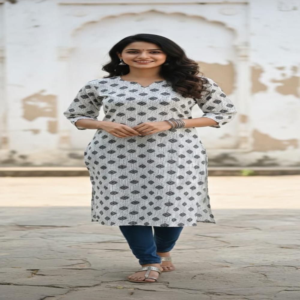 Cotton Single Kurta - Color: Multi Colour