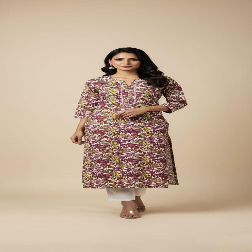 Cotton Single Kurta - Color: Multi Colour