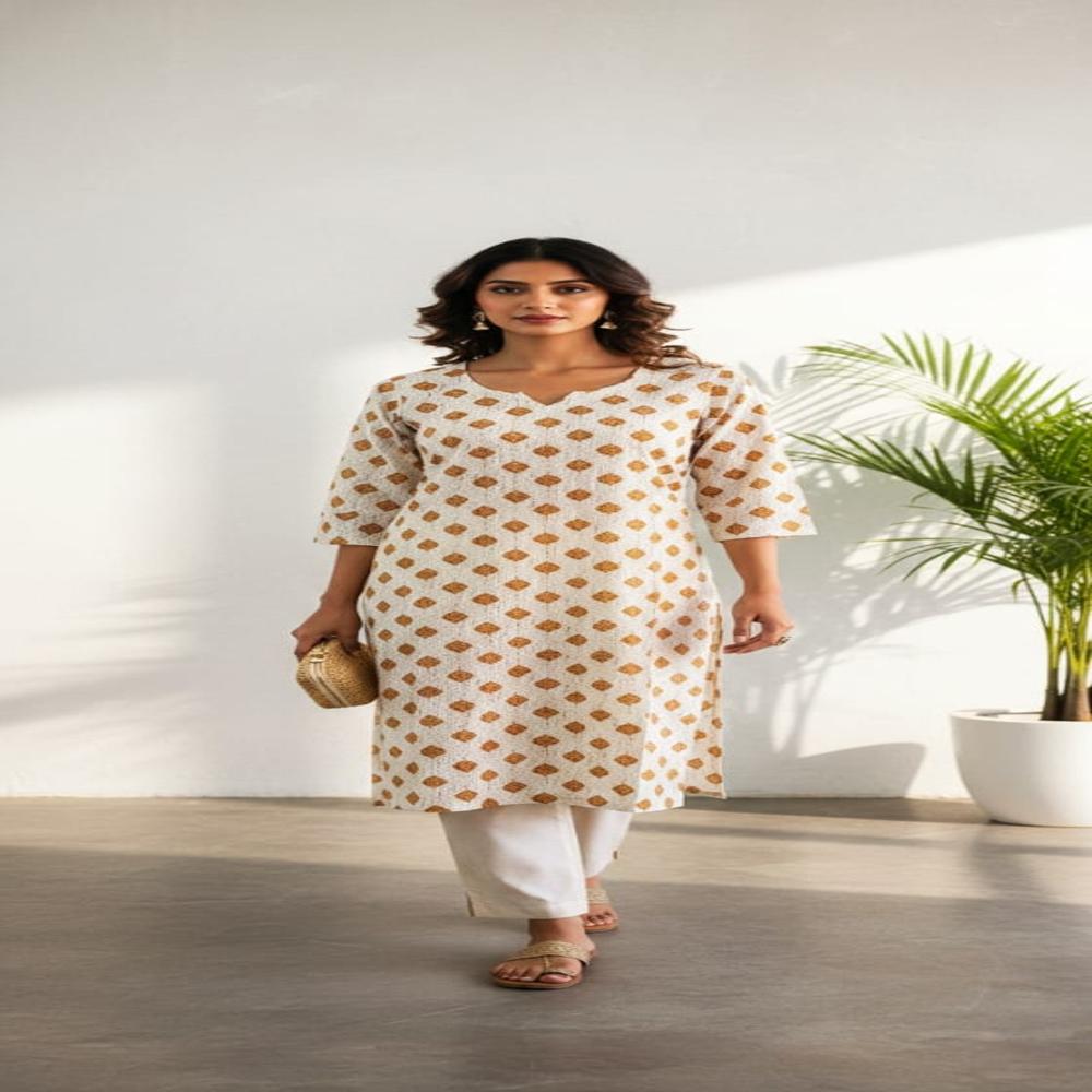 Cotton Single Kurta - Color: Multi Colour